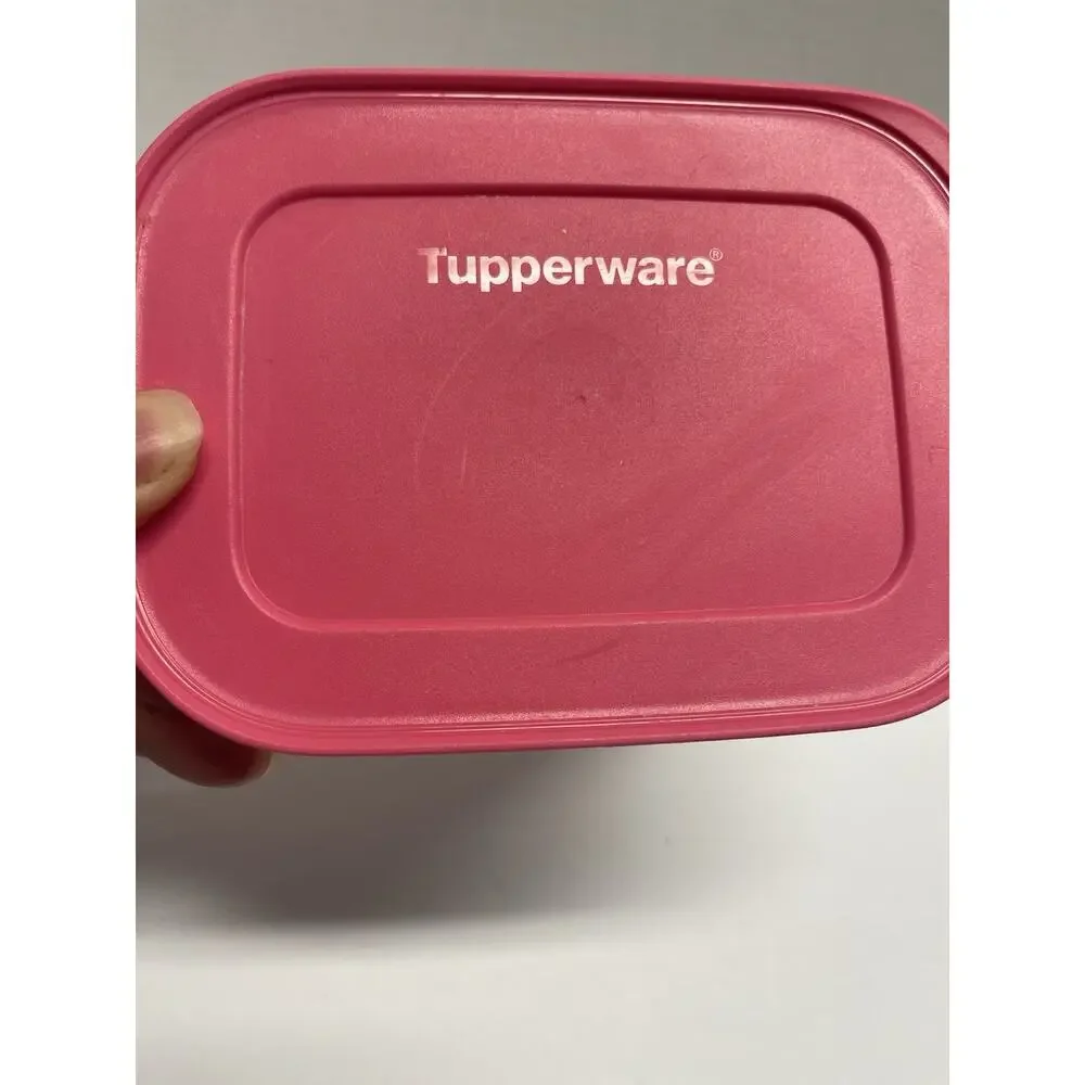 Tupperware Freezer Mate PINK 4¾ Cup Snowflake Storage Container #7871